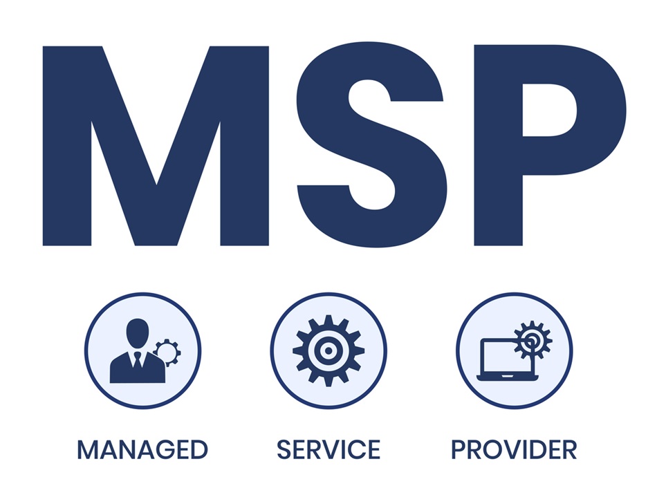 The acronym MSP with the words managed, service, and provider underneath.