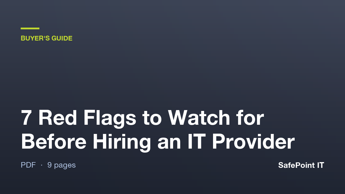 7 Red Flags to Watch for Before Hiring an IT Provider