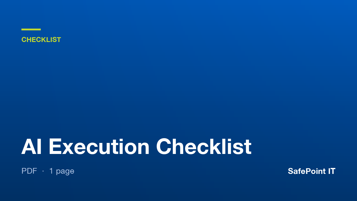 AI Execution Checklist