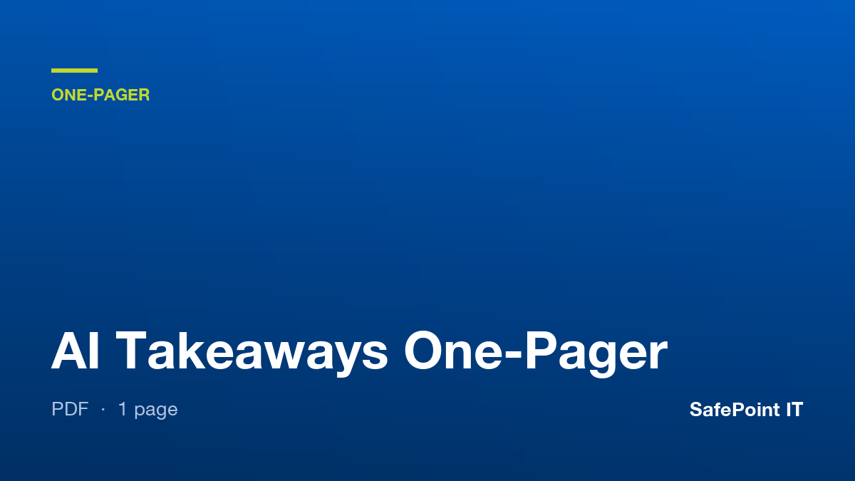 AI Takeaways One-Pager