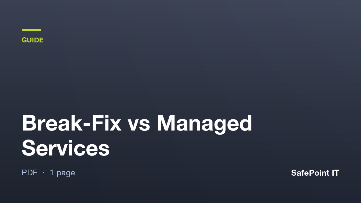 Break-Fix vs Managed Services