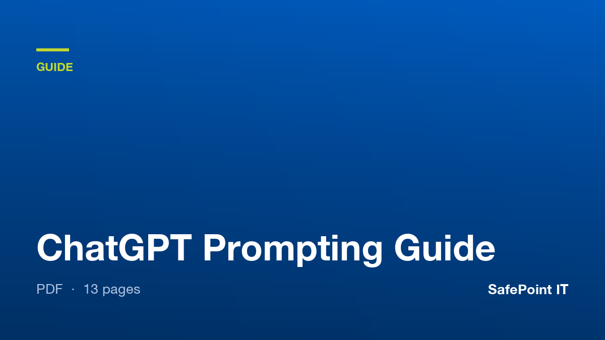 ChatGPT Prompting Guide