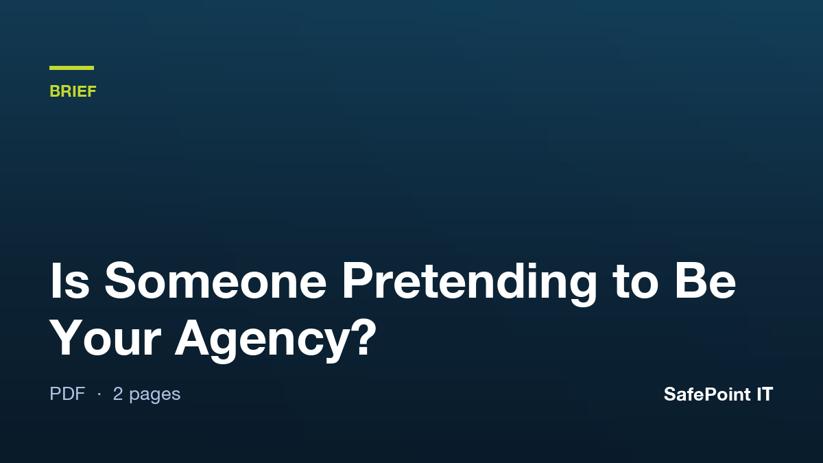 Is Someone Pretending to Be Your Agency?