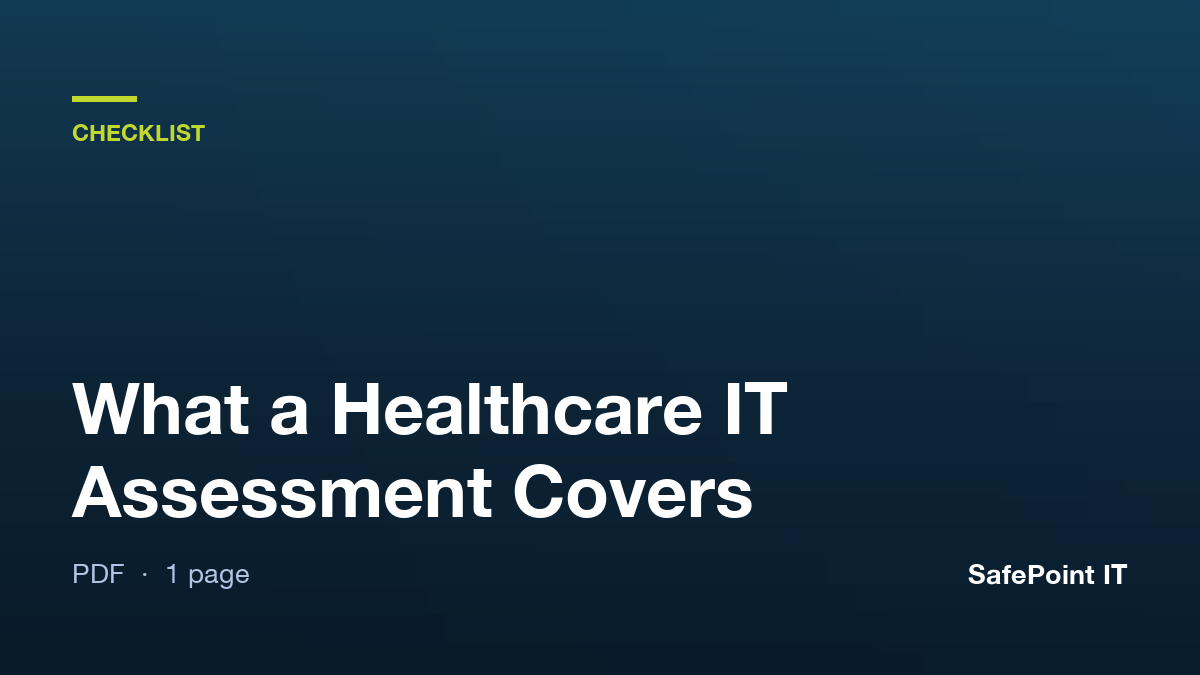 What a Healthcare IT Assessment Covers