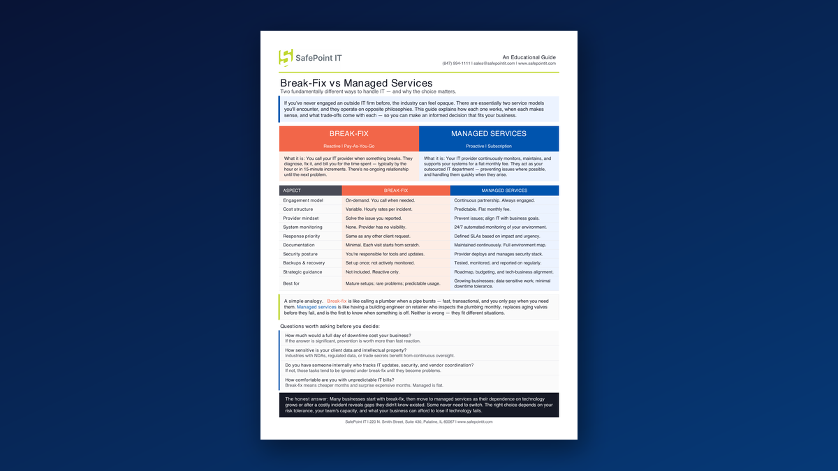 Break-Fix vs Managed Services