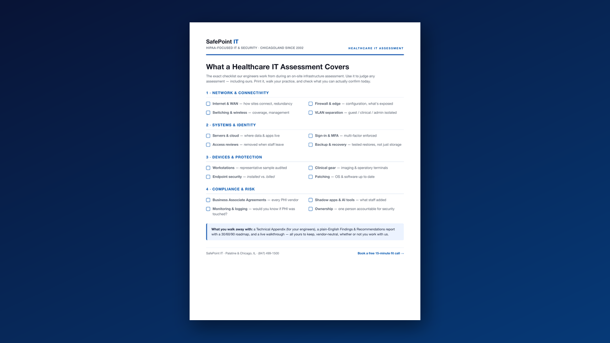 What a Healthcare IT Assessment Covers