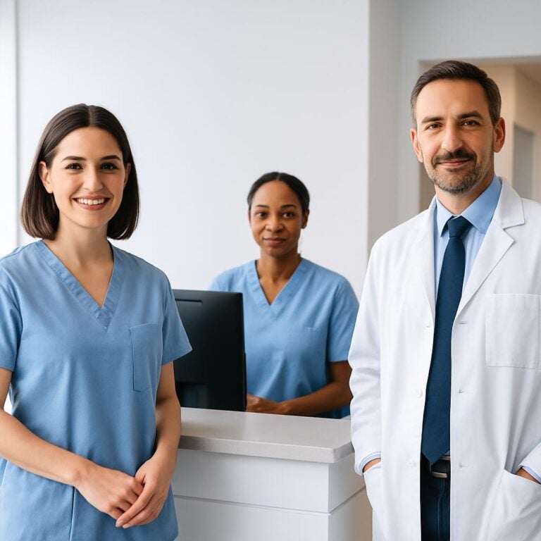 Healthcare practice reception