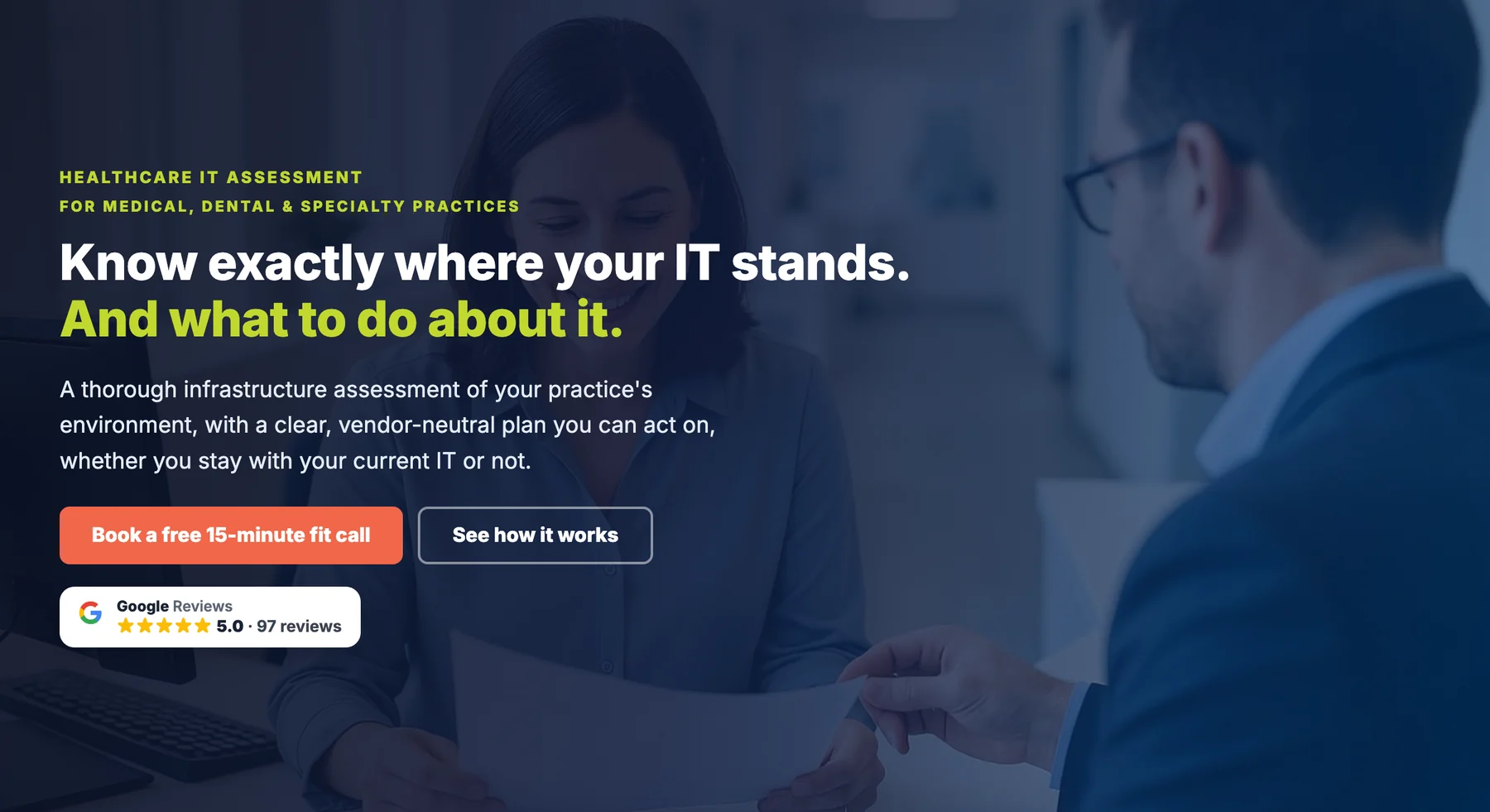 Preview of the SafePoint IT Healthcare IT and Infrastructure Assessment page